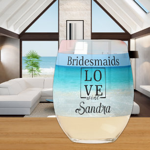 Verre À Vin Sans Pied Cadeau de femme de chambre personnalisée Tropical