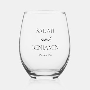 Verre À Vin Sans Pied Cadeau de mariage élégant et simple