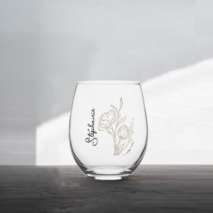 Verre À Vin Sans Pied Cadeau de proposition d'aide d'information : Perso