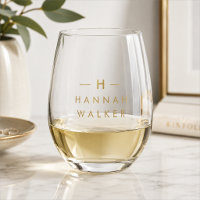 Verre à vin sans pied | Cadeau personnalisé avec m