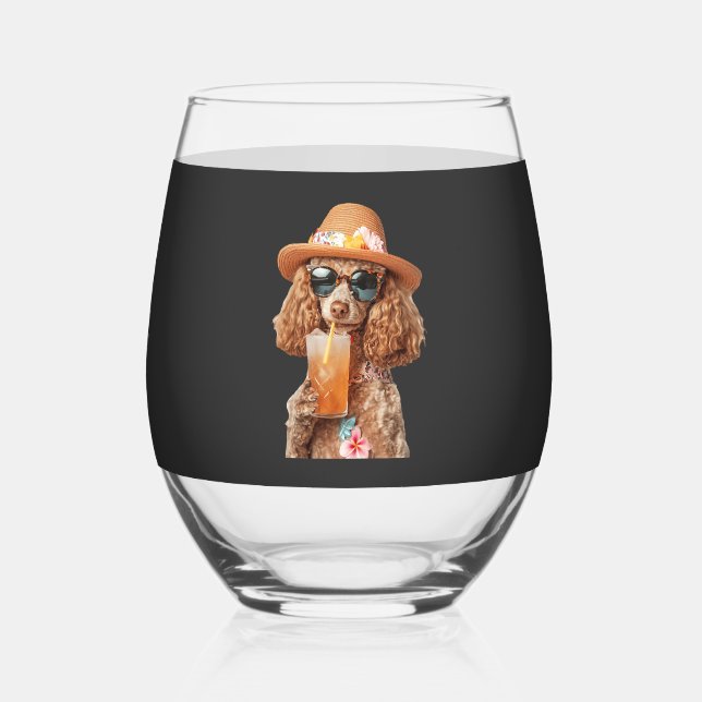 Verre À Vin Sans Pied Caniche (Recto)