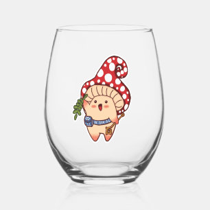 Verre À Vin Sans Pied Caricature mignonne rouge Speckroom Magique Herbal