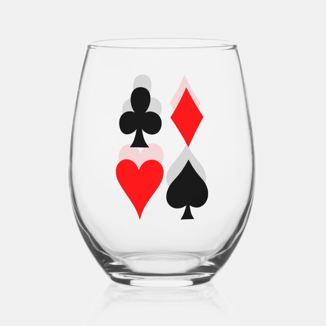 Verre À Vin Sans Pied Carte Convient Conception Verre Vin Stemless (Recto)