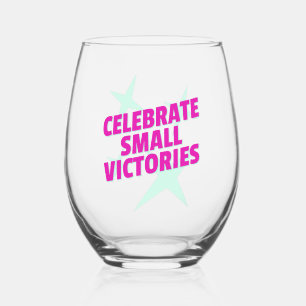 Verre à vin sans pied Célébrer les petites victoir
