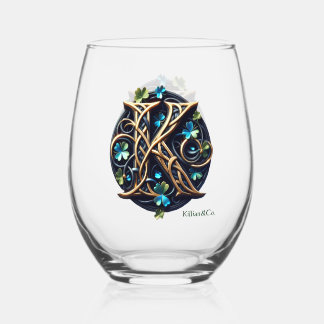 Verre À Vin Sans Pied Celtic Monogram Whine Glass Set