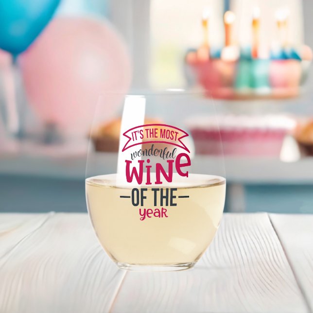 Verre À Vin Sans Pied C'est le vin le plus merveilleux de l'année (Insitu (Baby Shower))