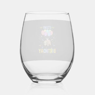 Verre À Vin Sans Pied C'est Mon Anniversaire T-Shirt de Paresseux