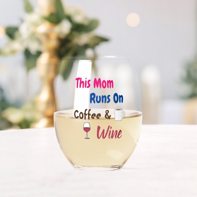 Verre À Vin Sans Pied Cette Maman Fait Du Café Et Du Vin (Insitu (Mariage))
