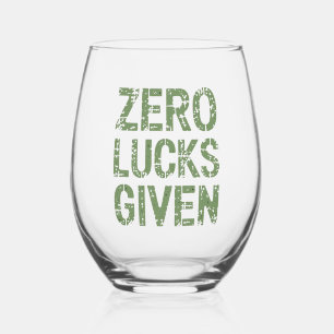 Verre À Vin Sans Pied Chance zéro pour la Saint-Patrick hilarante