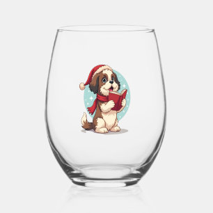 Verre À Vin Sans Pied Chanteuse carole Shih Tzu