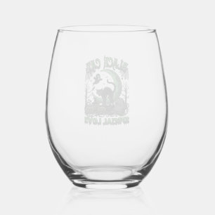 Verre À Vin Sans Pied Chat Noir Amour Spécial Haloween Croissant Lune Fa