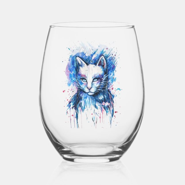 Verre À Vin Sans Pied Chaton (Recto)