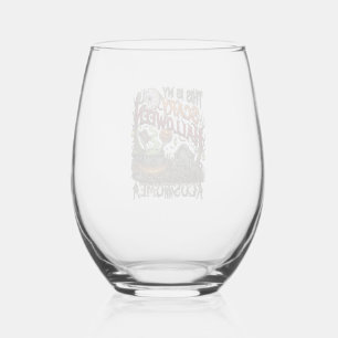 Verre À Vin Sans Pied Chaudière de Citrouille de Chat de Costume d'Hallo