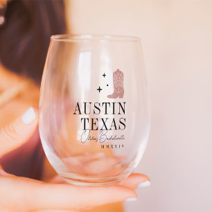 Verre À Vin Sans Pied Chaussure de cowboy personnalisée pour l'enterreme