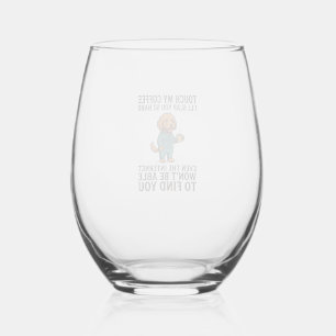 Verre À Vin Sans Pied Chemise de conception de gravure vintage de chien