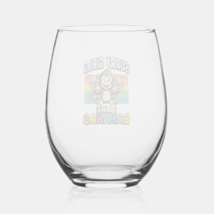 Verre À Vin Sans Pied Chemise de conception de gravure vintage de singe