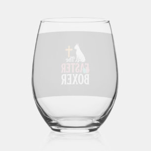 Verre À Vin Sans Pied Chemise de gravure vintage de chien de boxeur de P