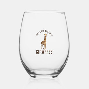Verre À Vin Sans Pied Chemise de gravure vintage de garçon qui aime les