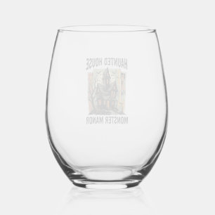 Verre À Vin Sans Pied Chemise de maison hantée design vintage manoir mon