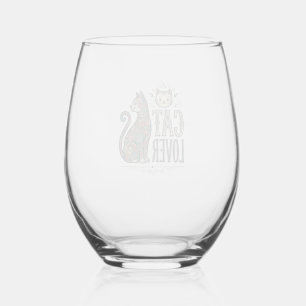 Verre À Vin Sans Pied Chemise Graphique de Style de Gravure pour Amoureu