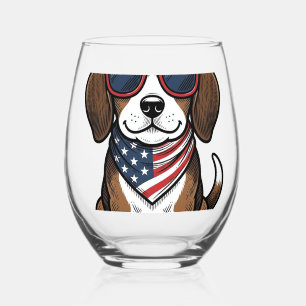 Verre À Vin Sans Pied Chemise lunettes de soleil pour chiots Beagle patr