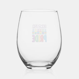 Verre À Vin Sans Pied Chemise pour amoureux des animaux à empreinte de p