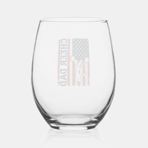 Verre À Vin Sans Pied Chemise vectorielle drapeau américain patriotique