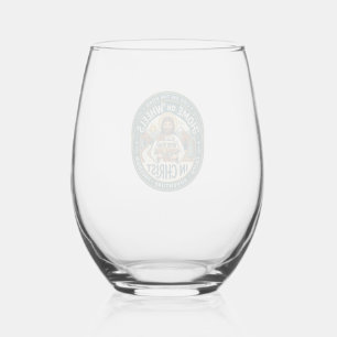 Verre À Vin Sans Pied Chemise Vintage Jésus RV Camper Life Graphique Chr