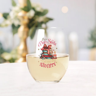 Verre À Vin Sans Pied Cher Père Noël, Seuls Mes Livres Ont Été Vilains 