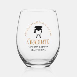 Verre À Vin Sans Pied Chic Dental School sur mesure Dentist Graduation