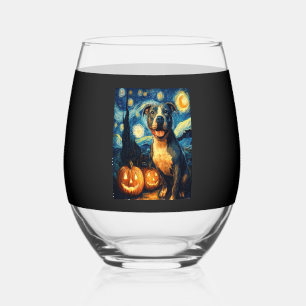 Verre À Vin Sans Pied Chien American Staffordshire Terrier Halloween mig