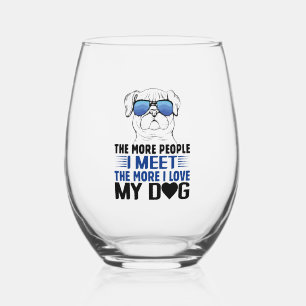 Verre À Vin Sans Pied Chien T Chemise Chien T Chemises Chien Personnalis