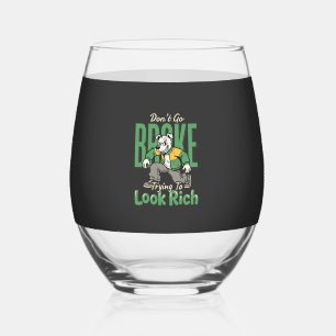 Verre À Vin Sans Pied Citation d'argent de chien drôle goutte