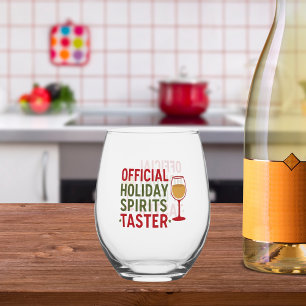 Verre À Vin Sans Pied Citation de Noël drôle fêtards dégustateur