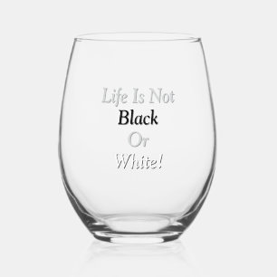 Verre À Vin Sans Pied Citation de vie motivationnelle customisée en noir