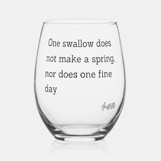 Verre À Vin Sans Pied Citation Inspiration Aristote Swallow