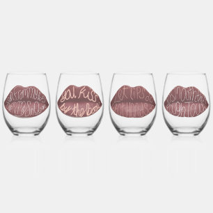Verre À Vin Sans Pied Citations de Roméo et Juliette sur les lèvres qui