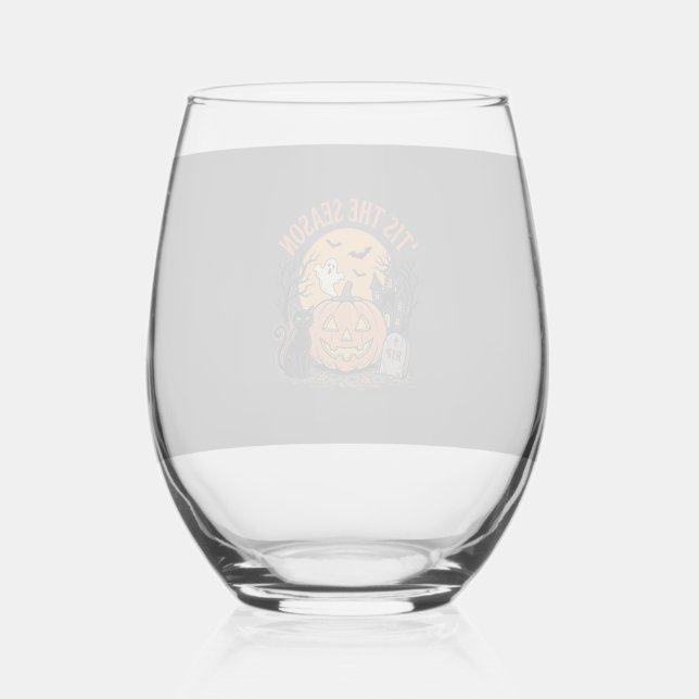Verre À Vin Sans Pied Citrouille drôle de conception de jeu de mots Hall (Recto)