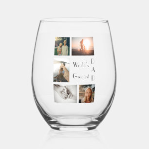 Verre À Vin Sans Pied Collage photo de la plus grande famille de papa du