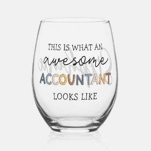 Verre À Vin Sans Pied Comptable personnalisé Funny Comptable génial