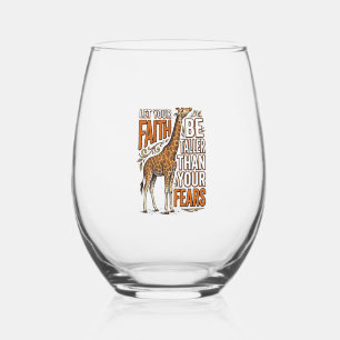 Verre À Vin Sans Pied Conception de chemise inspirante vintage Faith Gir