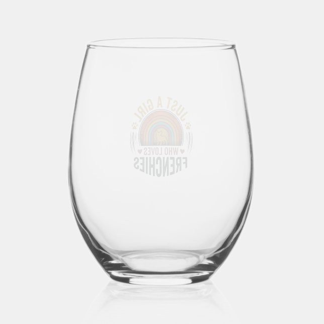 Verre À Vin Sans Pied Conception de chemise pour fille amoureuse de chie (Recto)