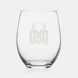 Verre À Vin Sans Pied Conception de chemise vectorielle Buck Camo Papa C