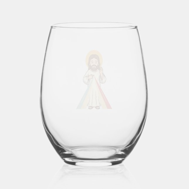 Verre À Vin Sans Pied Conception de chemise vectorielle de bénédiction r (Recto)