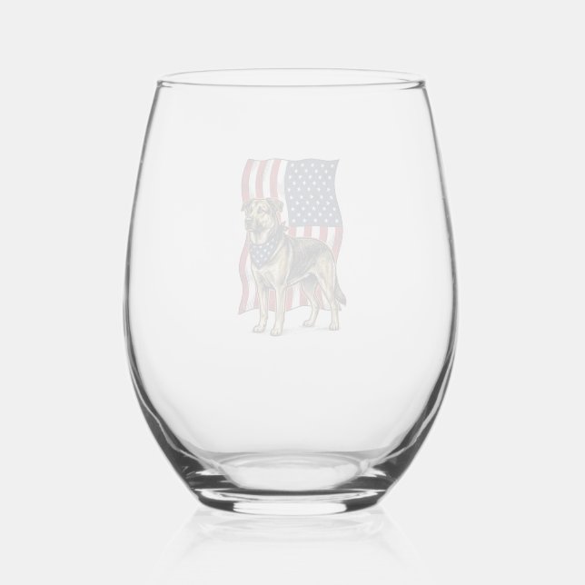 Verre À Vin Sans Pied Conception de chemise vectorielle de drapeau de ch (Recto)