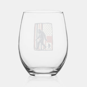 Verre À Vin Sans Pied Conception de chemise vectorielle de drapeau de cr