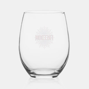 Verre À Vin Sans Pied Conception de chemise vectorielle de feu d'artific