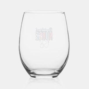 Verre À Vin Sans Pied Conception de chemise vectorielle vintage d'infirm