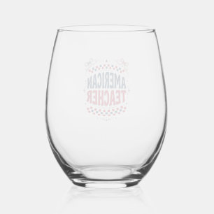Verre À Vin Sans Pied Conception de chemise vintage patriotique pour ens