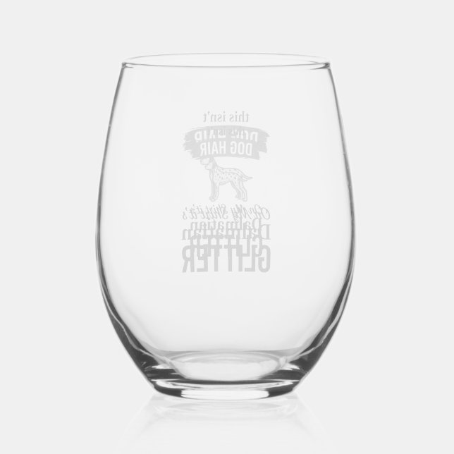 Verre À Vin Sans Pied Conception de citation de cheveux de chien drôle d (Recto)